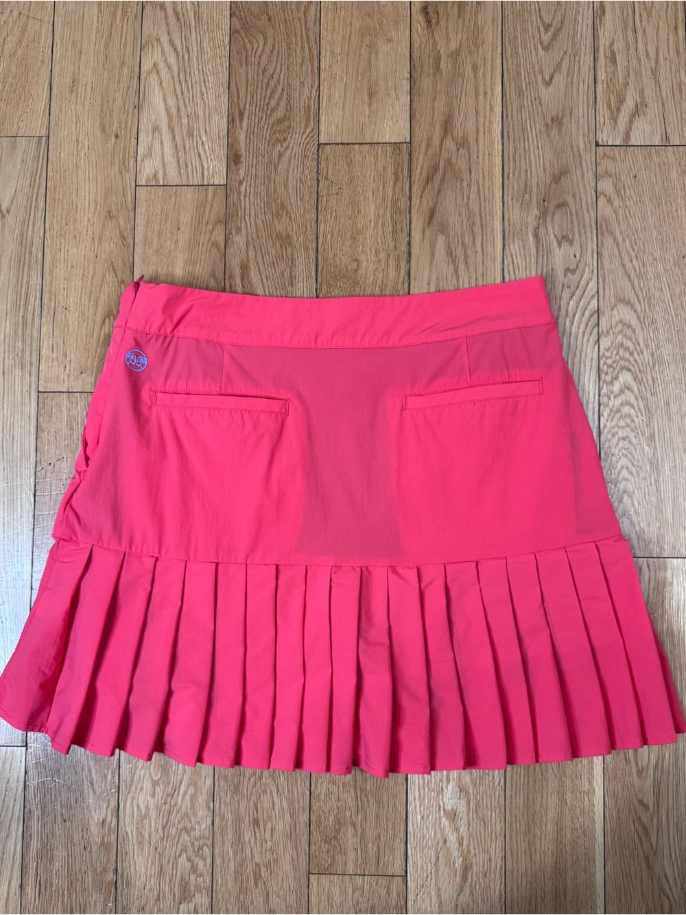 Renwick Sport Coral Pleated Golf Tennis Pickleball Skirt with Built-in Shorts - Picture 10 of 16